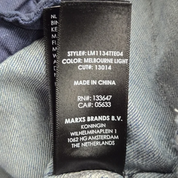 Liverpool Embroidered Raw Hem Denim Jacket - Melbourne Light - Size S - Picture 10 of 11